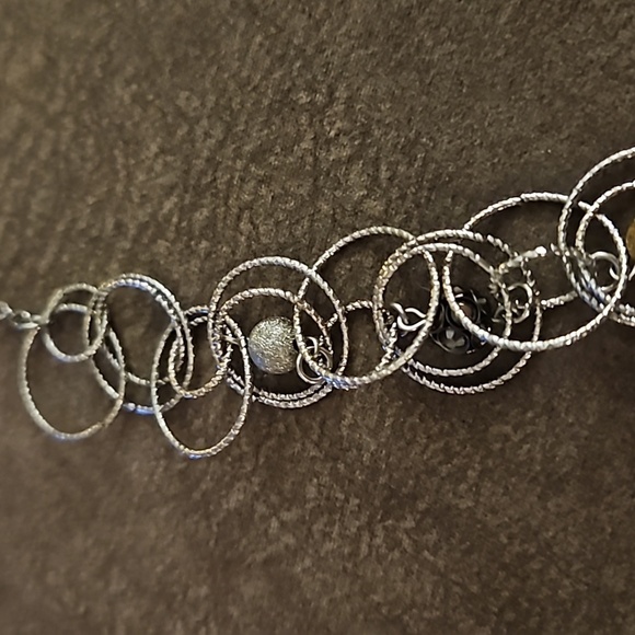 3/$30 Circle Cluster Beaded Chain Necklace - Picture 4 of 7